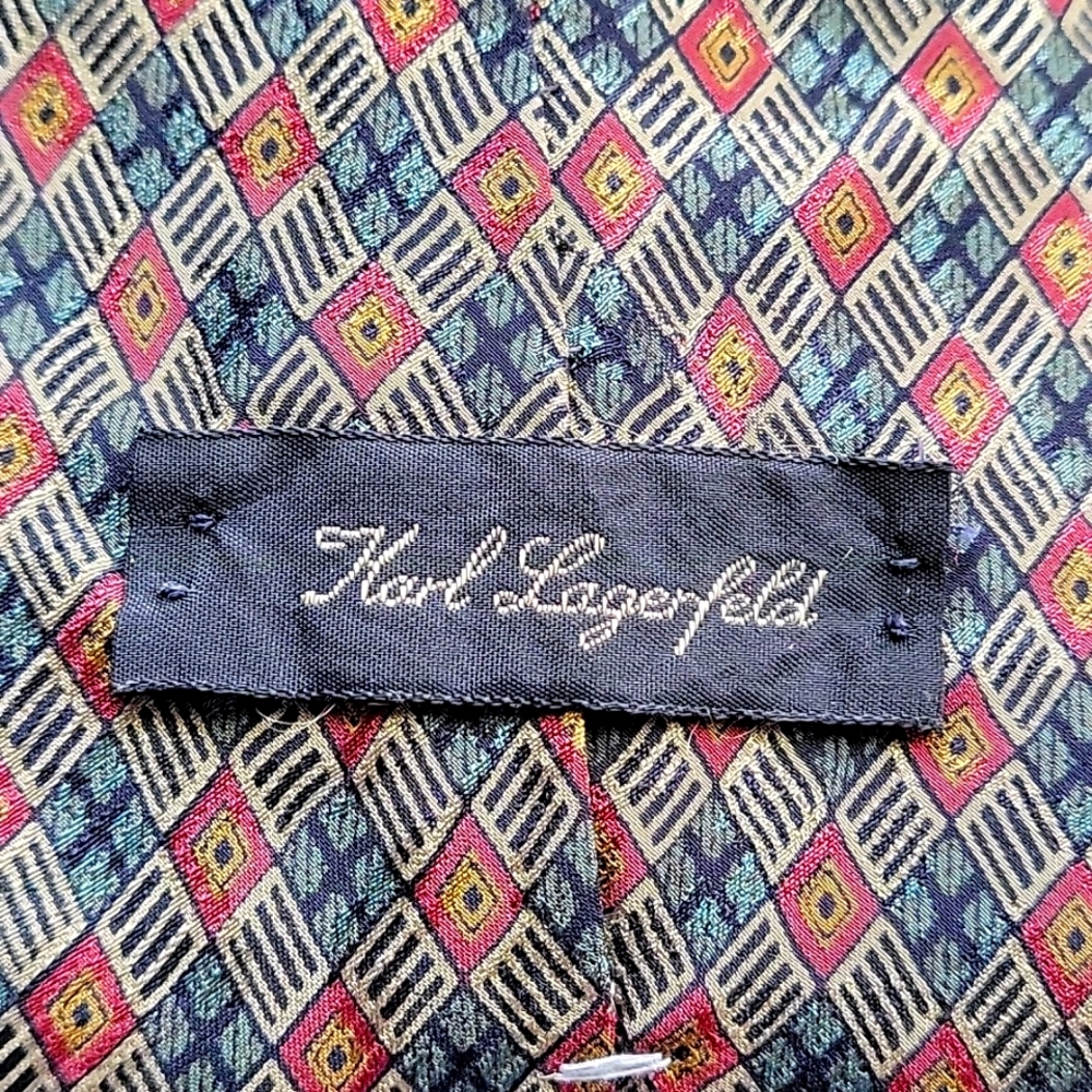 Vintage Karl Lagerfeld 90s 100% silk tie